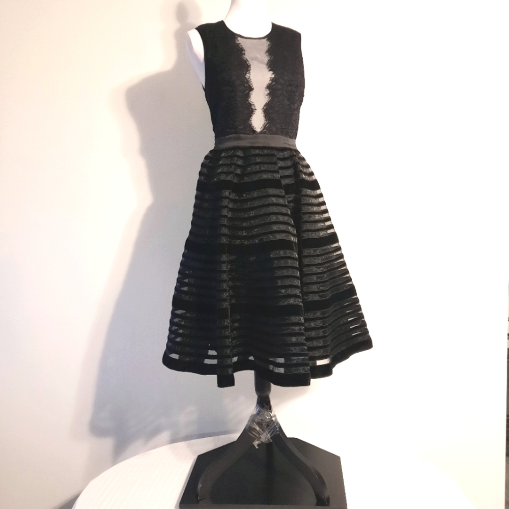 Little Black Dress With Plunging V-neck Dress